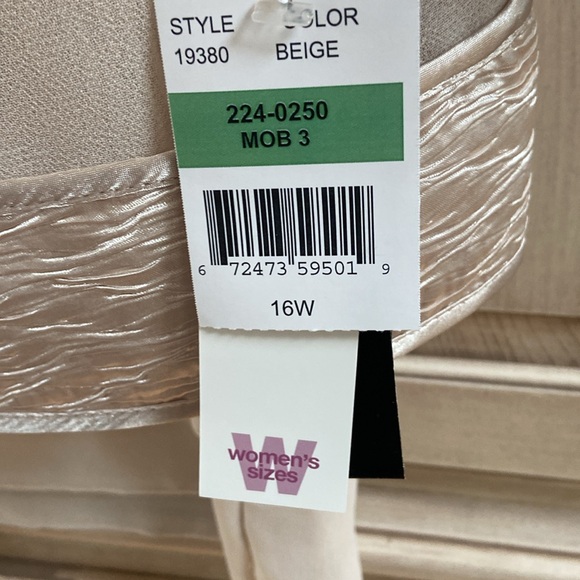 Dana Kay skirt set sz 16 W beige evening NWT jacket shell skirt - Picture 3 of 11